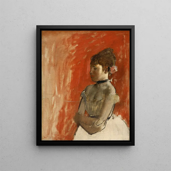 Balletttänzer mit verschränkten Armen - Edgar Degas — gerahmtes Bild an der Wand