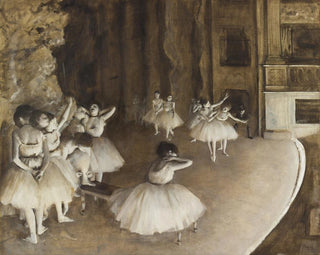 Wiederholung des Balletts auf der Bühne - Edgar Degas — Ansicht des Kunstwerks