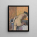 Badegast, der in eine Badewanne steigt - Edgar Degas — gerahmtes Bild an der Wand