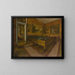 Billardraum in MnilHubert - Edgar Degas — gerahmtes Bild an der Wand