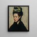 Buste de femme au chapeau de plumes - Edgar Degas — gerahmtes Bild an der Wand