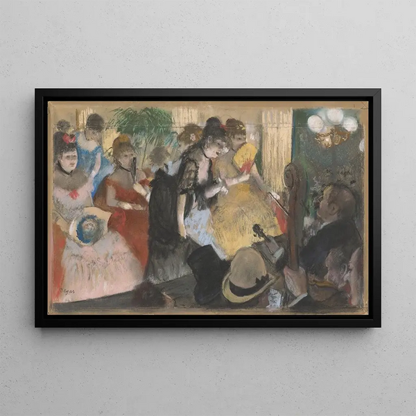 Café-Concert - Edgar Degas — gerahmtes Bild an der Wand