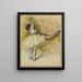 Tänzer, der sich an der Stange dehnt - Edgar Degas — gerahmtes Bild an der Wand