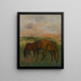 Zwei Pferde beim Weidegang - Edgar Degas — gerahmtes Bild an der Wand