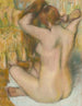 Frau nackt von hinten beim Frisieren, Frau beim Schminken - Edgar Degas — Ansicht des Kunstwerks