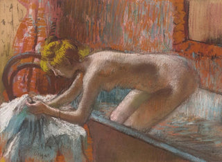 Frau, die aus dem Bad kommt - Edgar Degas — Ansicht des Kunstwerks