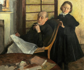 Henri Degas und seine Nichte Lucie Degas, der Onkel und die Cousine des Künstlers - Edgar Degas — Ansicht des Kunstwerks