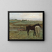 von Pferden auf einer Wiese - Edgar Degas — gerahmtes Bild an der Wand
