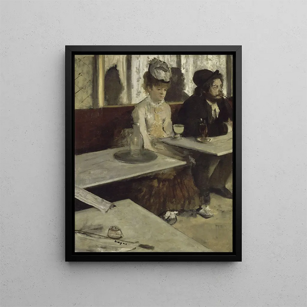 In einem Café - Edgar Degas — gerahmtes Bild an der Wand