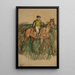 Jockey à cheval - Edgar Degas — gerahmtes Bild an der Wand