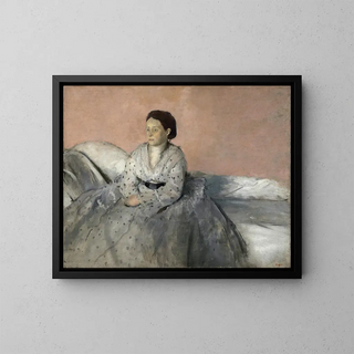 Madame Ren de Gas - Edgar Degas — gerahmtes Bild an der Wand