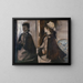 Madame Jeantaud im Spiegel - Edgar Degas — gerahmtes Bild an der Wand