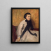 Portrait einer Frau in Grau - Edgar Degas — gerahmtes Bild an der Wand