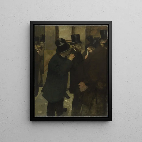 Portraits à la Bourse - Edgar Degas — gerahmtes Bild an der Wand