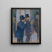 Portraits à la Bourse (Conflit de cas) - Edgar Degas — gerahmtes Bild an der Wand