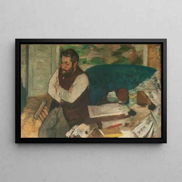 Portrait de Diego Martelli - Edgar Degas — gerahmtes Bild an der Wand