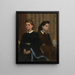 Die Schwestern Bellelli Giovanna und Giuliana Bellelli - Edgar Degas — gerahmtes Bild an der Wand