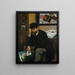 Der Sammler von Druckgrafiken - Edgar Degas — gerahmtes Bild an der Wand