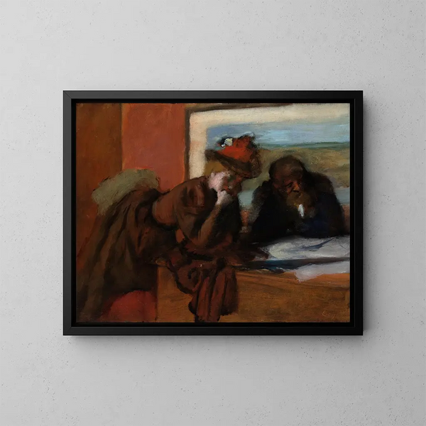 La Conversation - Edgar Degas — gerahmtes Bild an der Wand