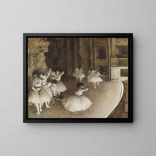 La Répétition du ballet sur scène - Edgar Degas — gerahmtes Bild an der Wand