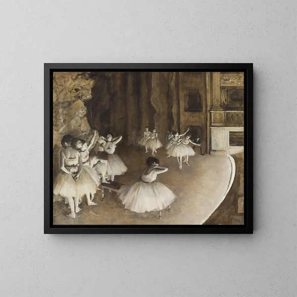 La Répétition du ballet sur scène - Edgar Degas — gerahmtes Bild an der Wand