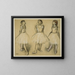 Drei Studien einer Tänzerin in vierter Position - Edgar Degas — gerahmtes Bild an der Wand