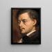 Kopf eines Mannes - Edgar Degas — gerahmtes Bild an der Wand