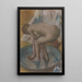 Frau, die in einer flachen Badewanne badet - Edgar Degas — gerahmtes Bild an der Wand