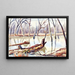 Rock Creek im Winter - Edgar Nye — gerahmtes Bild an der Wand