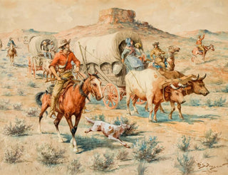 Zug ohne Titel - Edgar Samuel Paxson — Ansicht des Kunstwerks