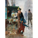 Reproduktion des Gemäldes Ein Blumenmarkt in Paris - Edgard de Saint-Pierre de Montzaigle