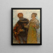 Benvenuto Cellini, Künstler des XVI. Jahrhunderts, bewundern die Produkte der modernen Kunst - Edmond Eugène Valton — gerahmtes Bild an der Wand