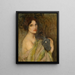 Die Frau mit blauer Vase - Edmond François Aman-Jean — gerahmtes Bild an der Wand