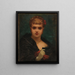 Junge Frau mit Maske - Edmond Hébert — gerahmtes Bild an der Wand
