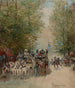 Straßenszene mit Omnibus am Pont-au-Change - Edmond Morin — Ansicht des Kunstwerks