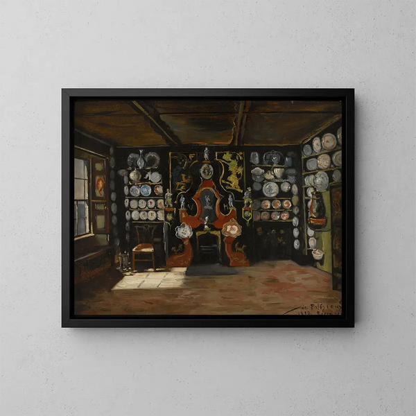Esszimmer von Hauteville II, Haus von Juliette Drouet, Guernsey - Edmond de Palézieux — gerahmtes Bild an der Wand