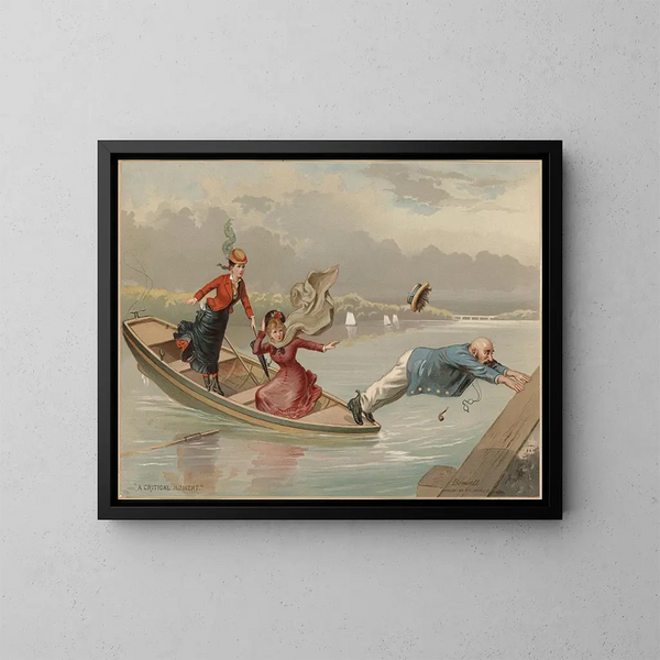 Ein kritischer Moment - Edmund Birckhead Bensell — gerahmtes Bild an der Wand