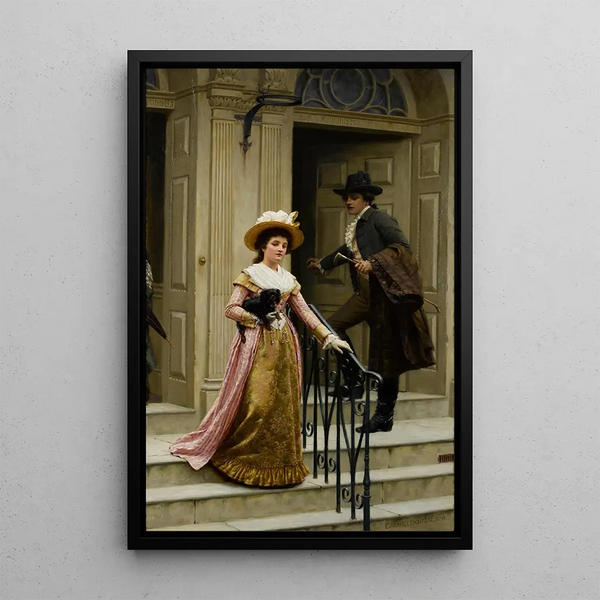 Mein Nachbar nebenan - Edmund Blair Leighton — gerahmtes Bild an der Wand