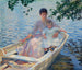 Mutter und Kind in einem Boot - Edmund Charles Tarbell — Ansicht des Kunstwerks