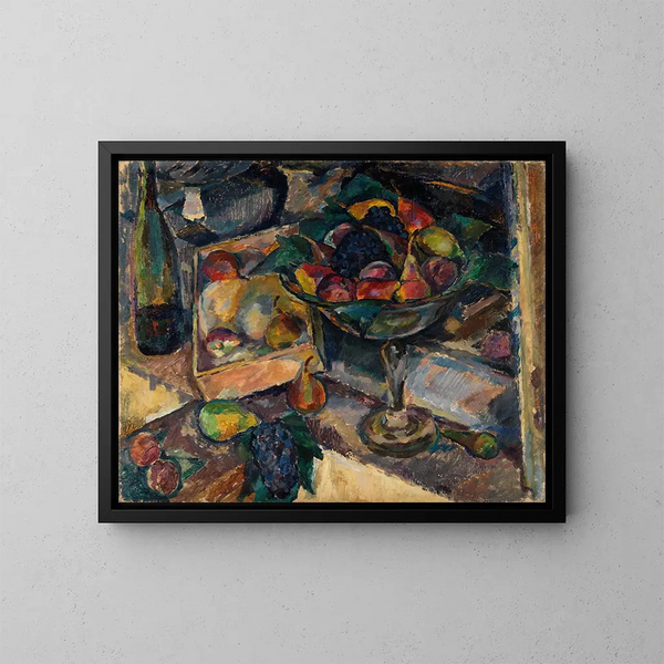 Stillleben mit Fenster - Edmund Conrad Ferdinand von Freyhold — gerahmtes Bild an der Wand