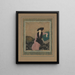 Portrait einer Dame in Pelz - Edmund Dulac — gerahmtes Bild an der Wand