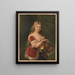 Frau mit einem Obstkorb - Edmund Foerster Co — gerahmtes Bild an der Wand