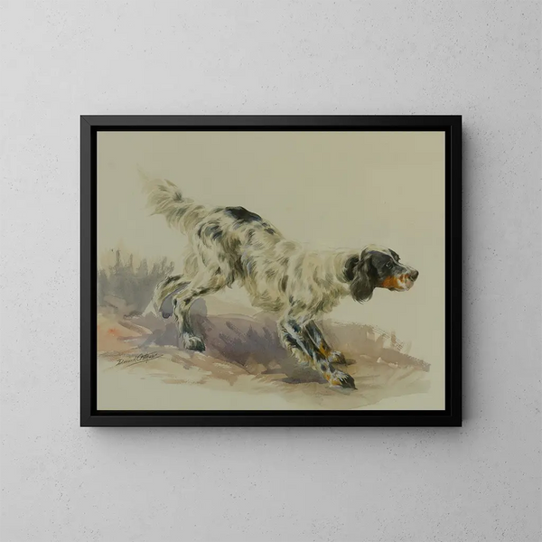 Ein Spaniel in Aktion - Edmund Henry Osthaus — gerahmtes Bild an der Wand