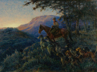 Profiter du coucher de soleil après une longue journée de chasse - Edmund Henry Osthaus — Ansicht des Kunstwerks