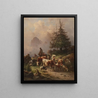Edmund Mahlknecht - Driving the Cattle down from the Alpine Pastures.webp
