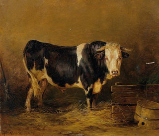 Stier im Stall - Edmund Mahlknecht — Ansicht des Kunstwerks