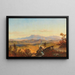 Vue des collines sabines près de Rome - Edmund Von Wrndle — gerahmtes Bild an der Wand