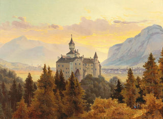 Ansicht des Schlosses Ambras bei Innsbruck - Edmund Von Wrndle — Ansicht des Kunstwerks