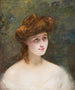 Portrait einer rothaarigen Schönheit - Édouard Alexandre Sain — Ansicht des Kunstwerks