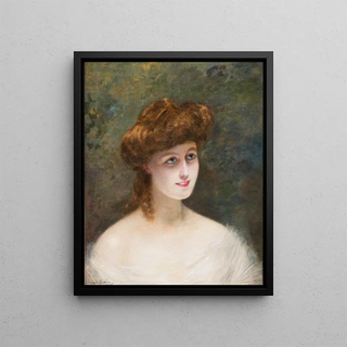 Edouard Alexandre Sain - Portrait of a beauty with red hair.webp